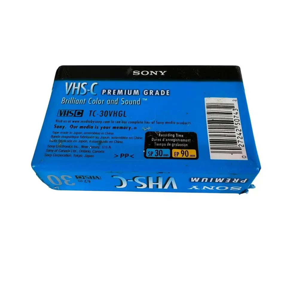 Sony VHS-C Premium Tape 30 Minute Sealed TC-30VHGL‎